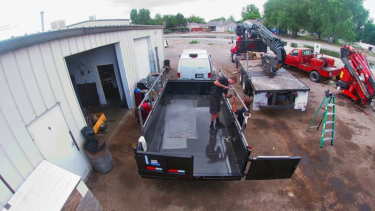 Fabricating sides to a dump trailer (MIG welding)