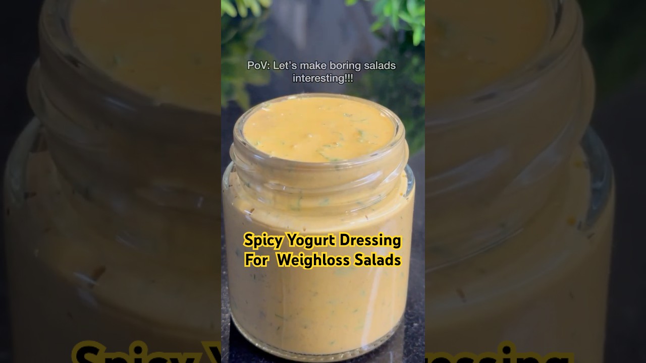 Spicy Yogurt Dressing That’ll Make You LOVE Salads | Weight Loss Friendly & High Protein!
