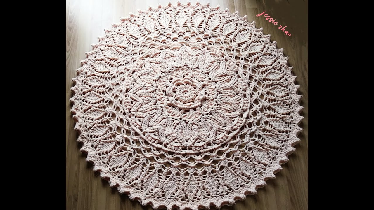 crochet home rug #82 easy pattern/crochet mandala/mandala de crochê/мандала крючком/크로셰 만다라/钩针曼陀罗