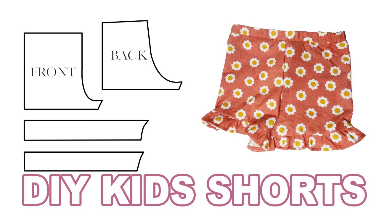DIY cute kids shorts with ruffles