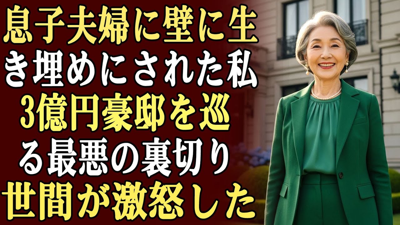 息子と嫁は私を3億円の豪邸を奪うために壁に生き埋めにした…私は必死に脱出し、最も恐ろしい復讐計画を始めた。