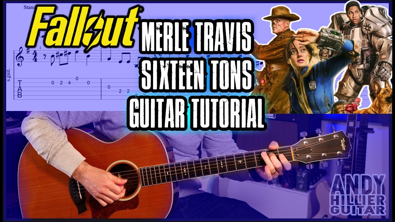 Fallout Merle Travis - Обучающий урок по игре на гитаре Sixteen Tons