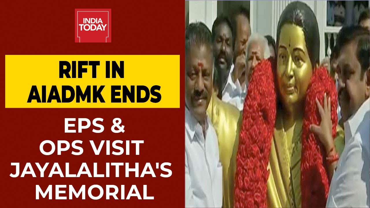 Rift In AIADMK Ends: E Palaniswami CM Candidate; EPS & OPS Visit Jayalalitha's Memorial