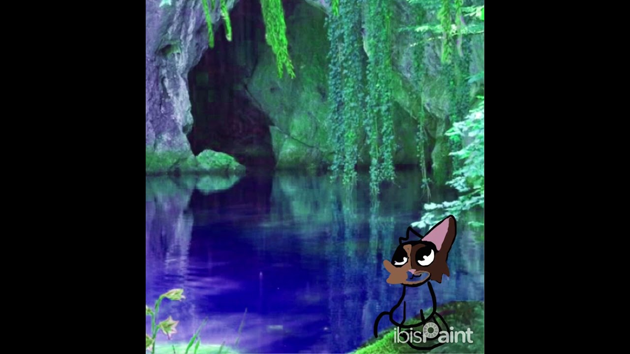 Speed paint of my oc my oc clover! By a forest lake🌲🍀