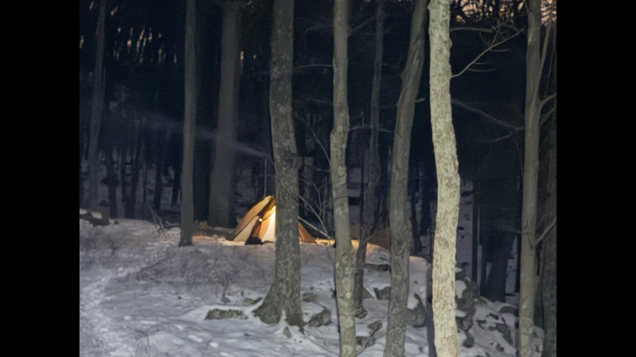 Hot Tent Camping in Snow