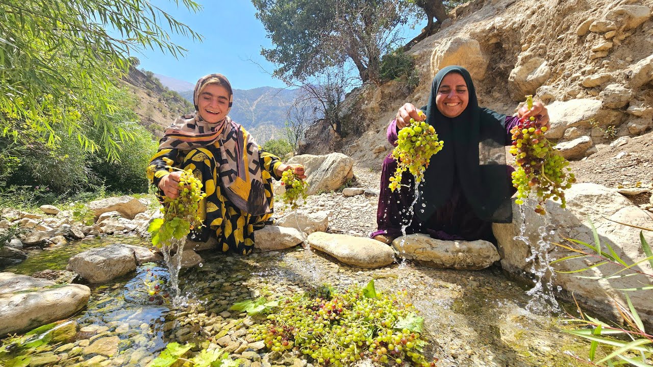 🍇 Crossing Hard Paths for Grape Harvest | Soghra’s Nomadic Life for Her 7 Children 🏔️👩‍👧‍👦