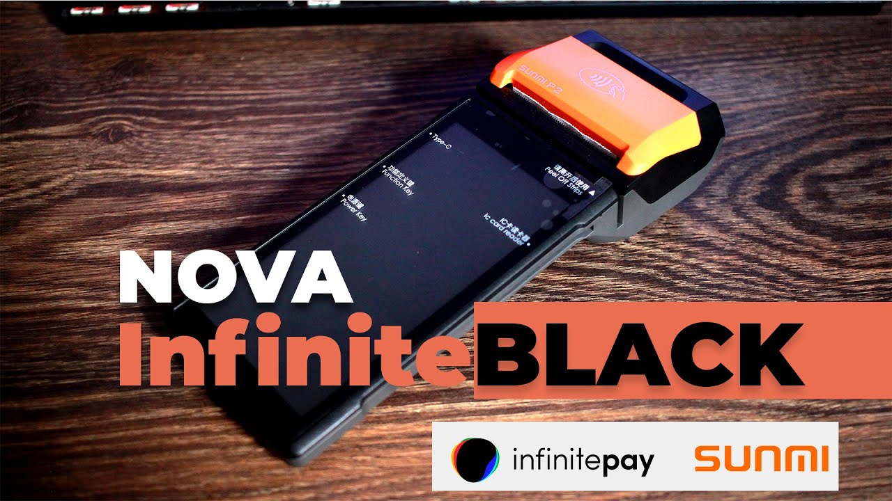 Unboxing/Review da Melhor Maquininha de cartões 2025 com desconto -  Sunmi P2 da InfinitePay
