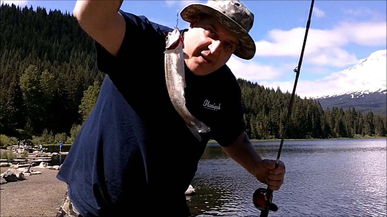 TROUT FISHING AT TRILLIUM LAKE - MT. HOOD, OREGON - 2018