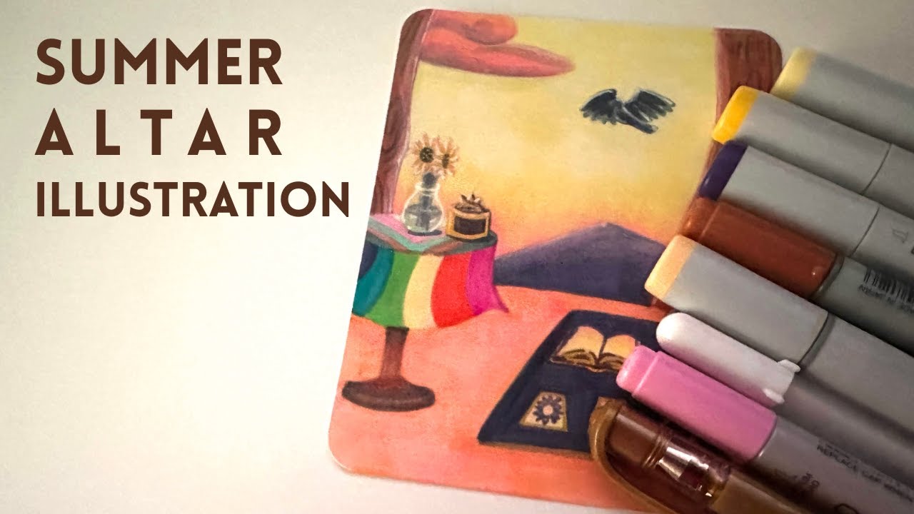 ☀️ Summer Altar Illustration 🖌️ Art Magic Routine