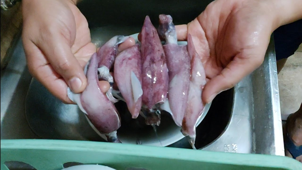 Paano maglinis ng Pusit | How to clean Squid | Libran food and travel