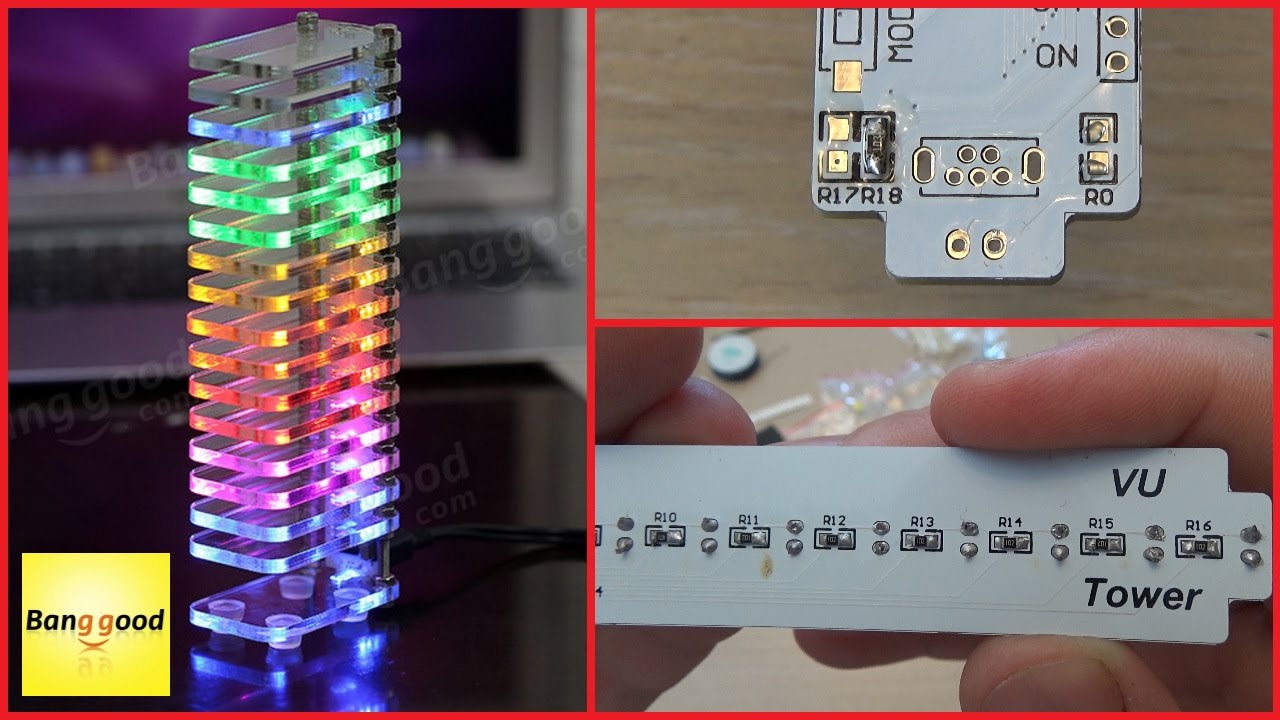 Fantasy Crystal Cube LED DIY Kit Music Spectrum VU Tower. Banggood!!