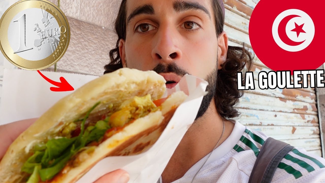 JE MANGE MON PREMIER CHAPATI TUNISIEN A LA GOULETTE !! 🇹🇳 (TUNISIE, TUNIS) 1€ 😱