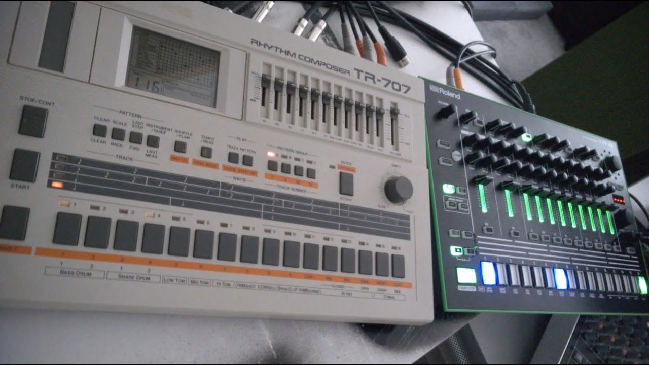 Roland TR-707 vs Aira TR-8 7x7 (HQ Stereo Audio) Demo
