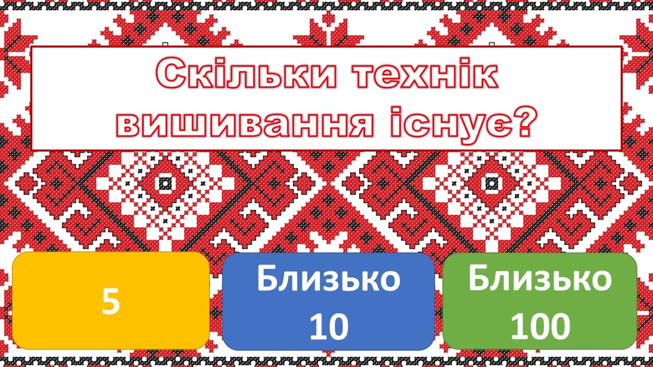 Пізнавальна відео-вікторина до Дня вишиванки