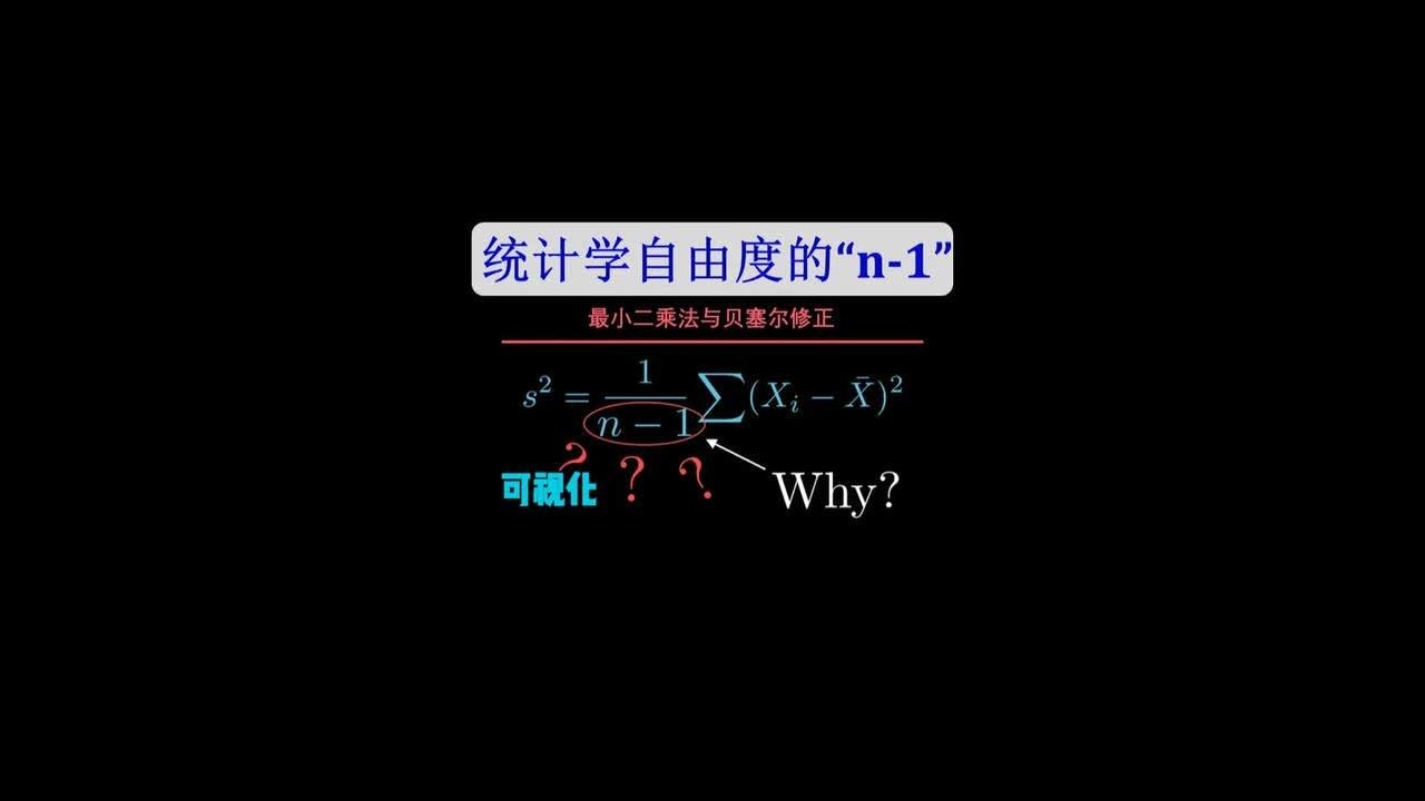自由度为什么是“n-1”而不是n？ #自由度 #统计学 #几何 #数据科学 #可视化