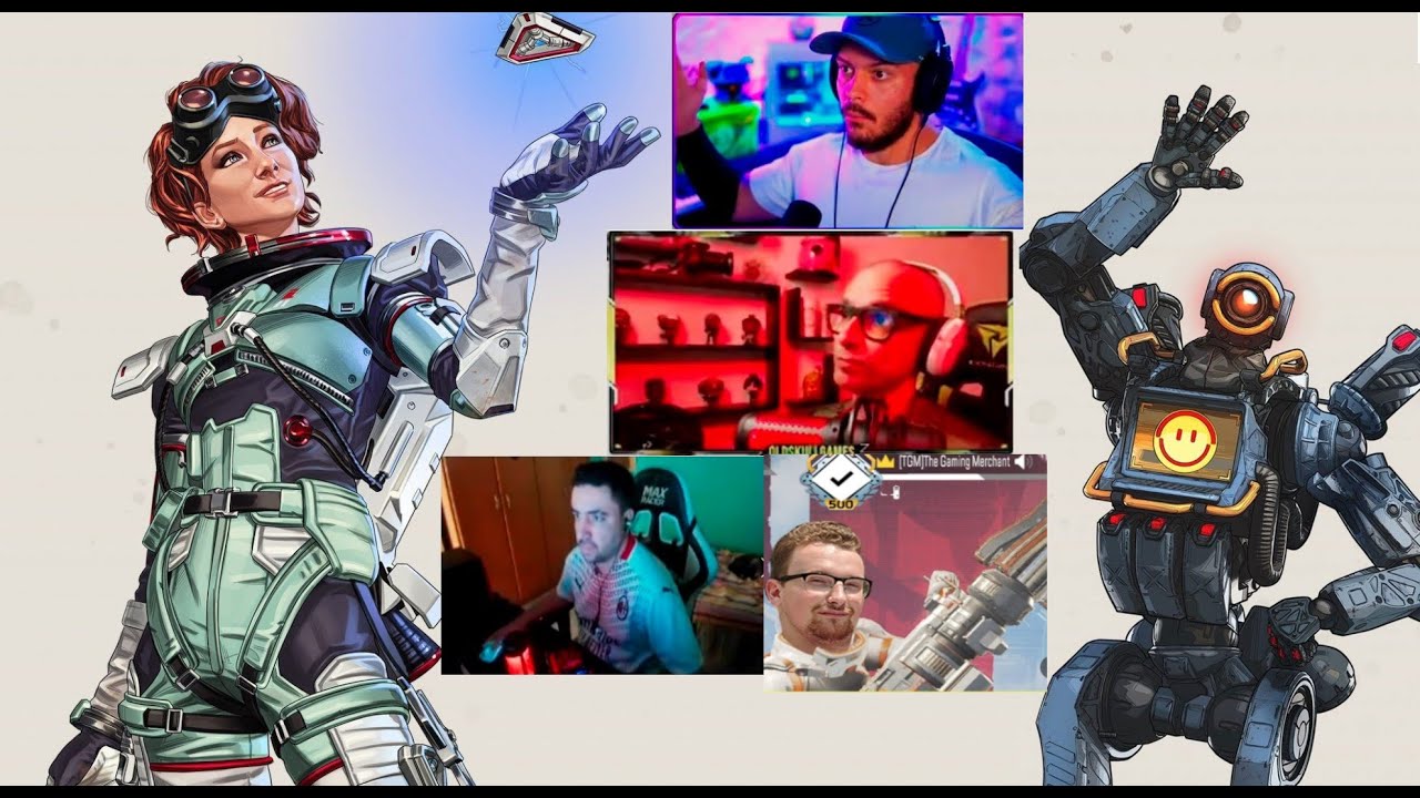 Matando TTVs (p0kiz, Feu fps, Gaming Merchant) - Apex Legends