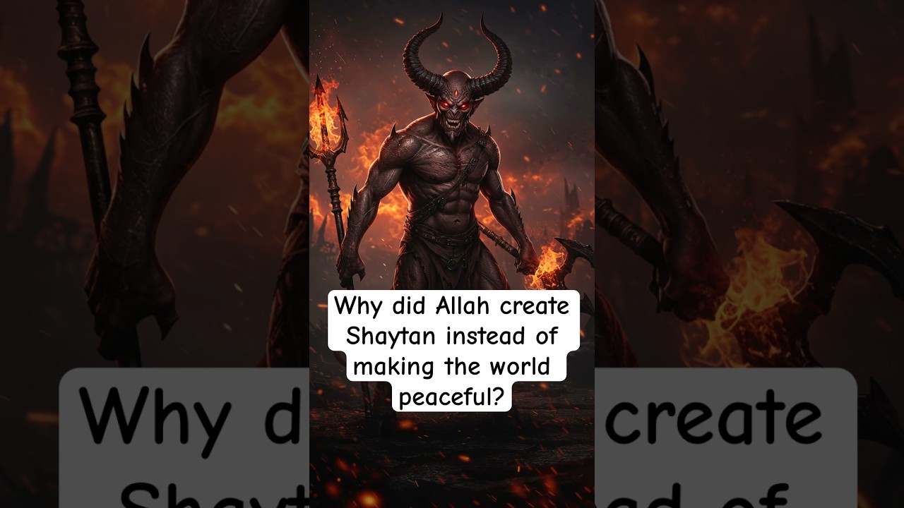 Why did Allah create Shaytan instead of making the world peaceful? #islamexplained #shaytan #devil