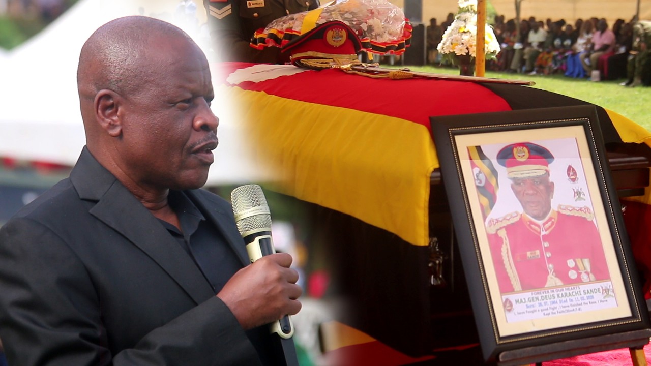 Gen.Wilson Mbadi's emotional speech at the burial of Maj. Gen. Deus Sande in Kabale District