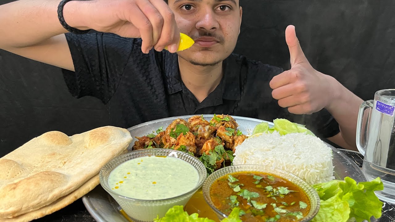 ASMR ; EATING MASALA CHICKEN WITH RICE | CHICKEN MUKBANG | EATING MASALA CHICKEN |
