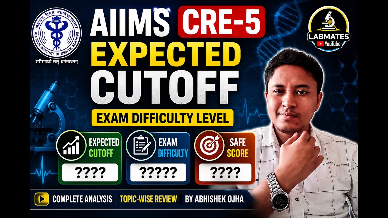 AIIMS CRE-5 Expected Cutoff 2026 | Exam Difficulty Level | Result Date & Safe Score Analysis | Lab