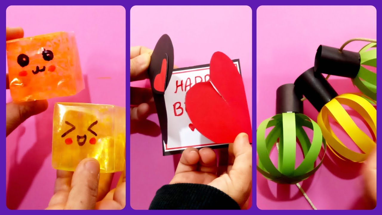 3 Easy & Cute DIY Crafts Anyone Can Make at Home | Paper Crafts & Cube Art