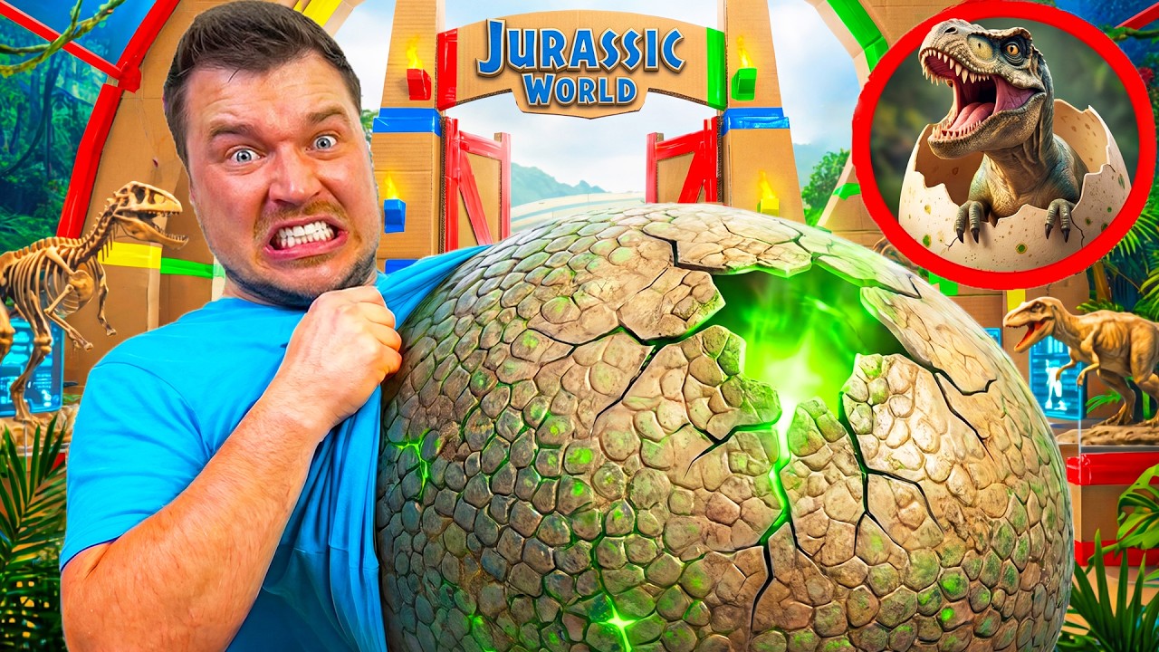 I Ate Dinosaur Poo & Hatched A Real Life T-REX! Jurassic World IRL!