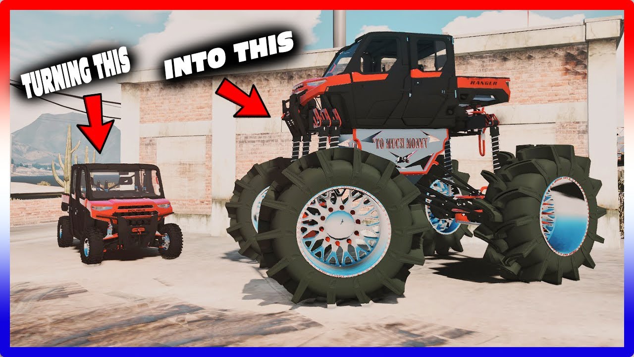 TURNING STOCK POLARIS RANGER INTO A HUGE LUFTED RANGER! - GTA 5 Roleplay - OURP