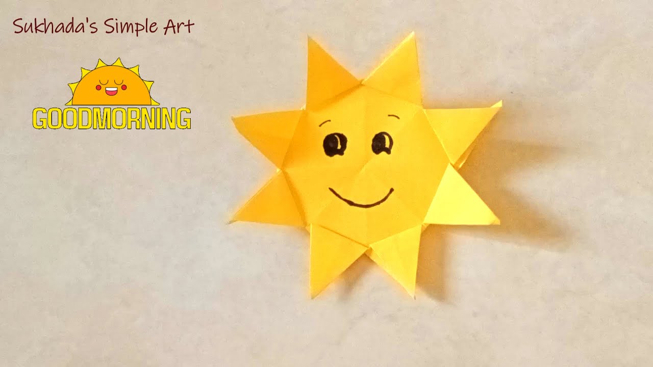 Paper Sun🌞/ Summer art and craft / paper craft / How to make paper sun