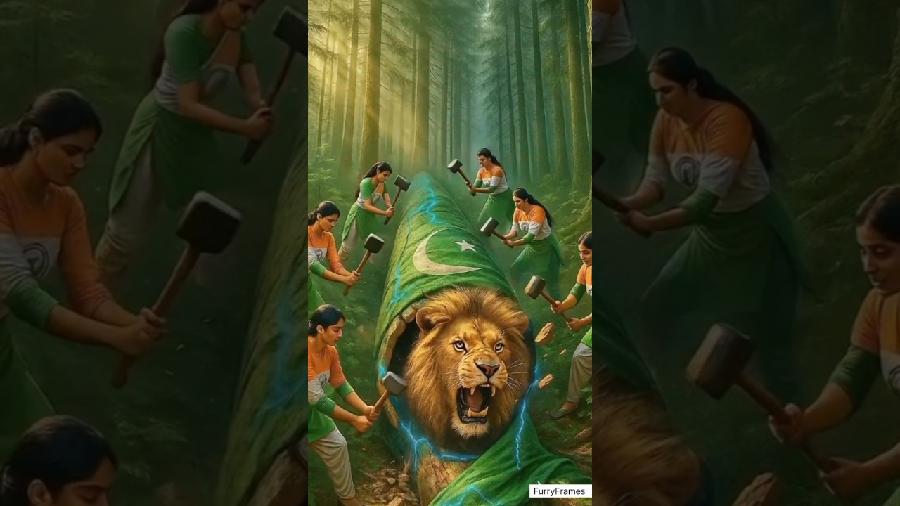 INDIAN WORKERS RESCUE A PAKISTANI LION &hearts;️ #ai #animalshorts #animalrescue #rescue #pakistan #viral