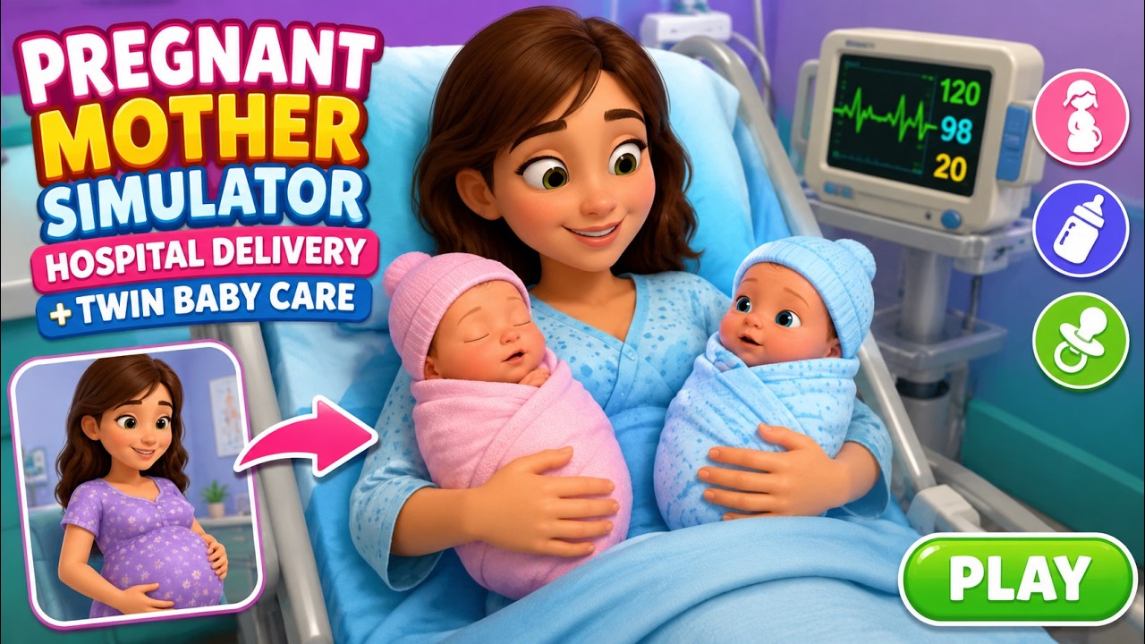 Pregnant Mother Simulator- Newborn Twin Games,Virtual Mother