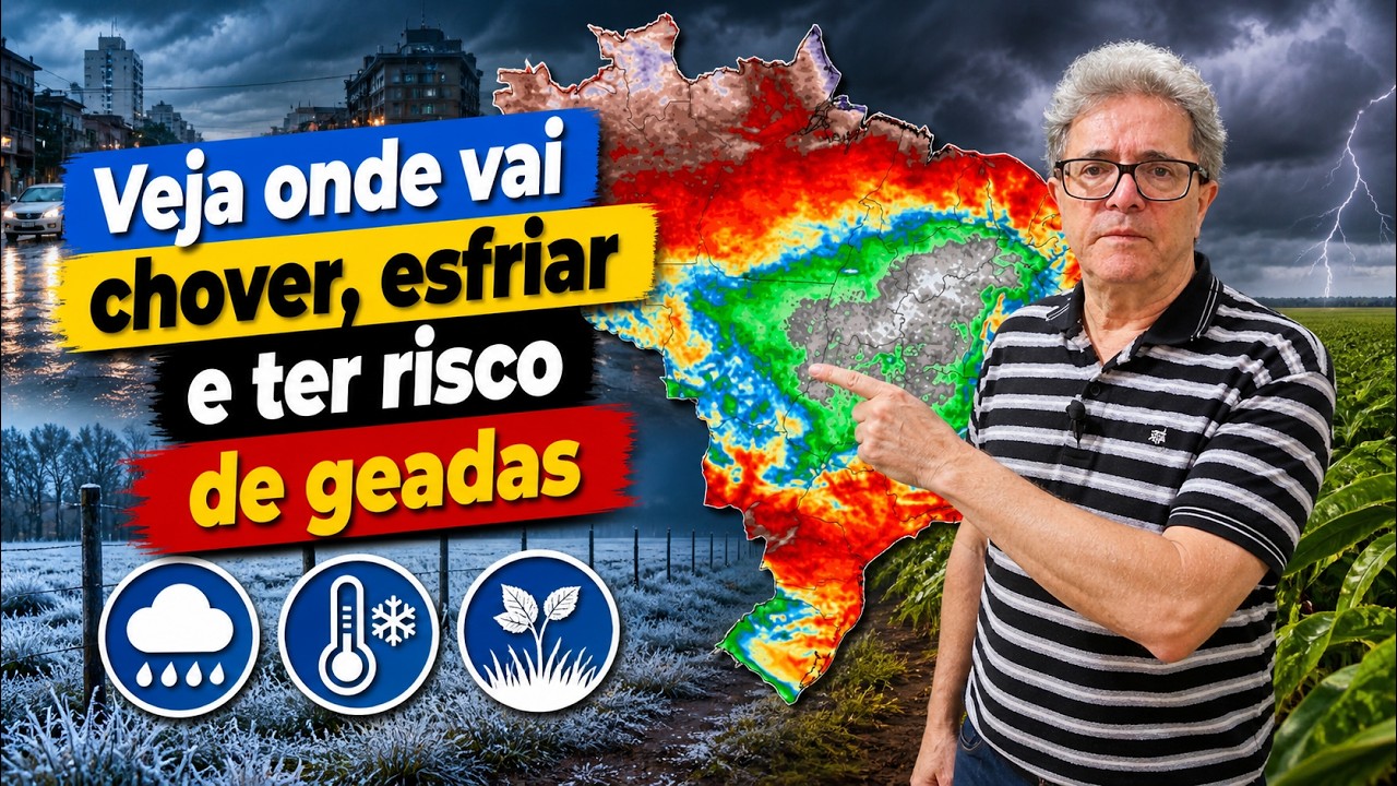 Frio intenso, chuva e geadas mudam o clima , veja onde vai chover, esfriar e gear nos pr&oacute;ximos dias