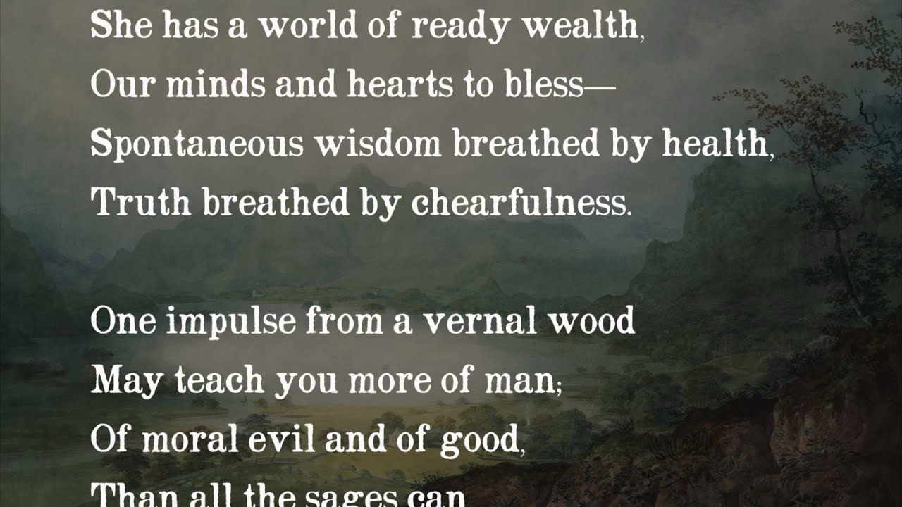 Recital of 'The Tables Turned'