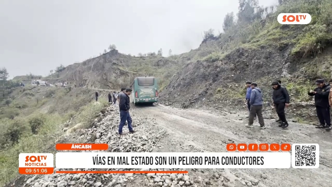 Huaraz: vías en mal estado ponen en riesgo a conductores