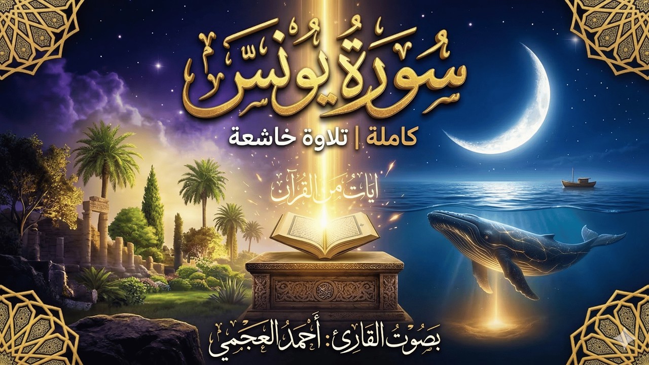 سورة يونس بصوت أحمد العجمي | تلاوة خاشعة ومؤثرة تجلب السكينة والطمأنينة