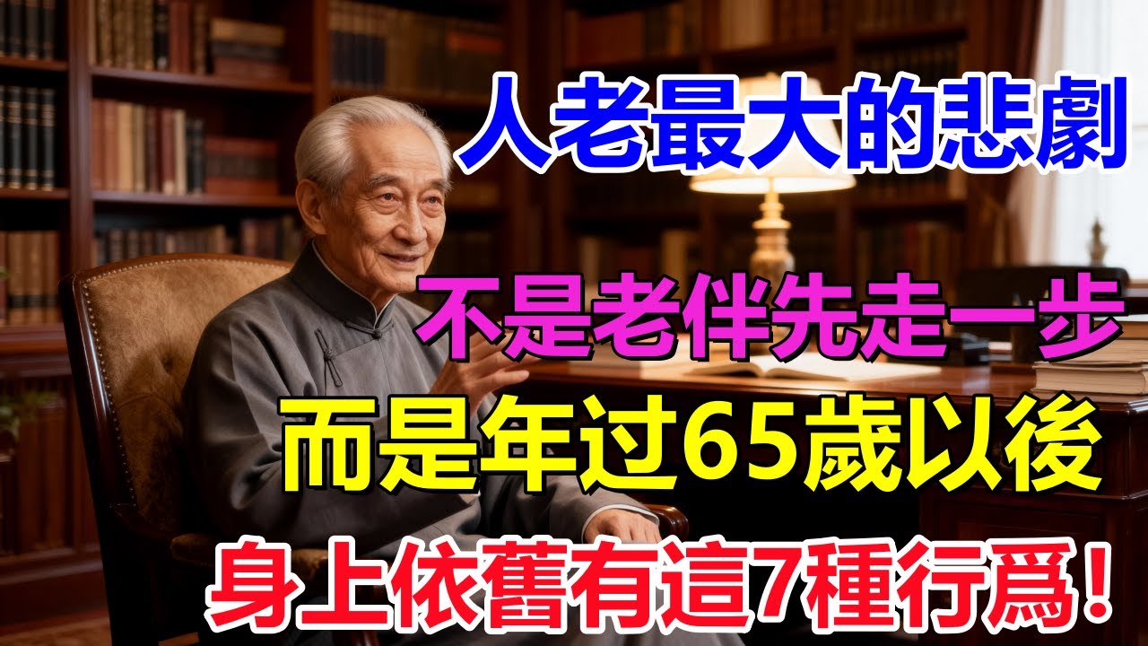 人老了以後最大的悲劇，不是喪偶，而是65歲以後，身上依舊有這7種行爲！哪怕只中一條，晚景也淒涼！