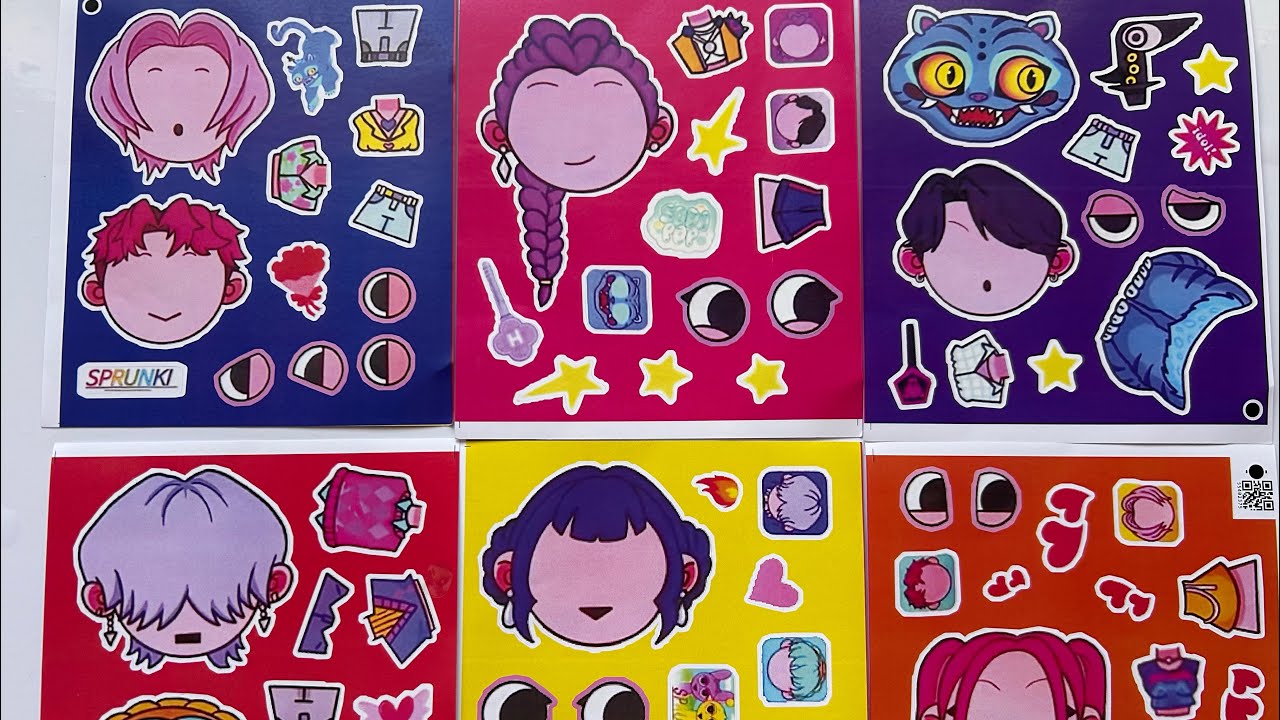 💞paper DIY 💞K-pop demon hunters 🎈Sticker book| ASMR