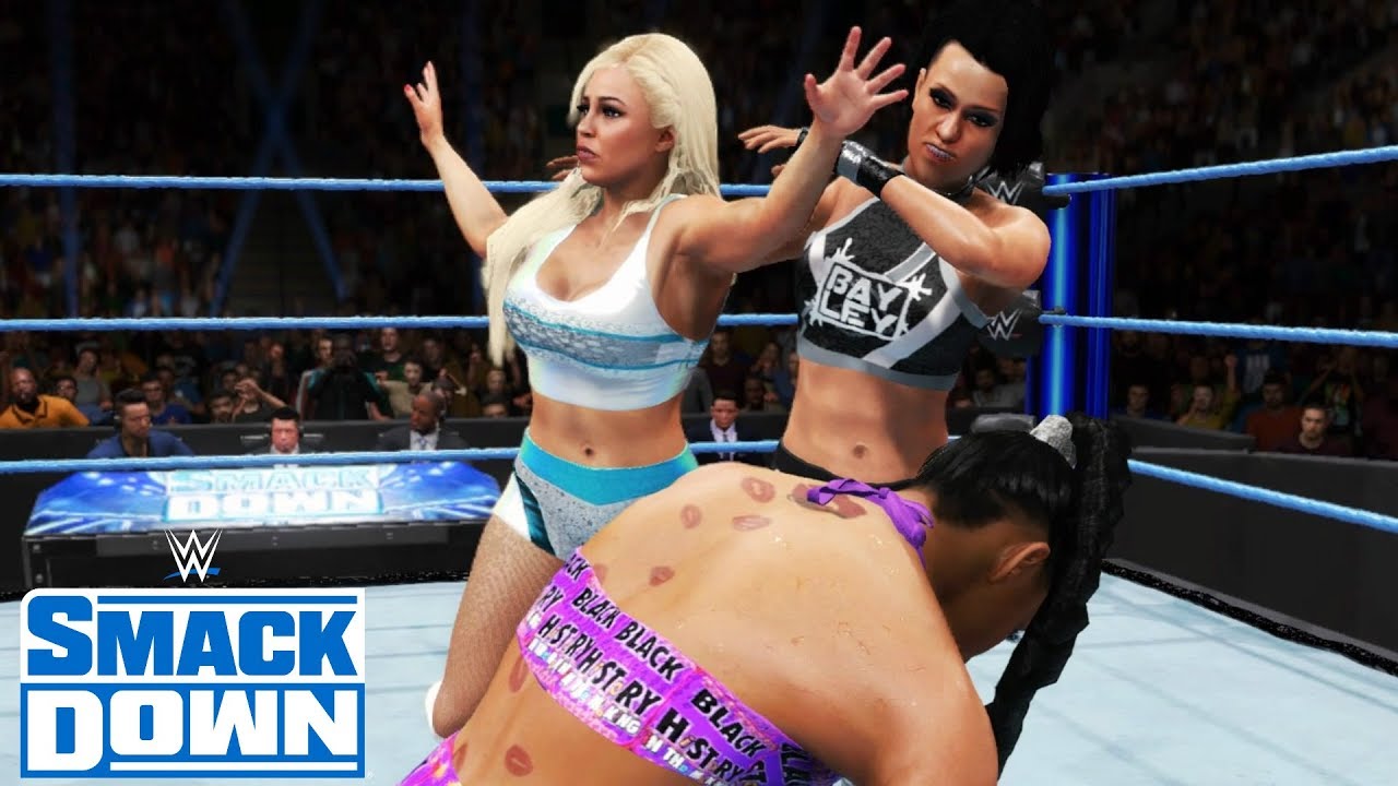 WWE 2K20 SMACKDOWN BIANCA BELAIR VS DANA BROOKE VS BAYLEY