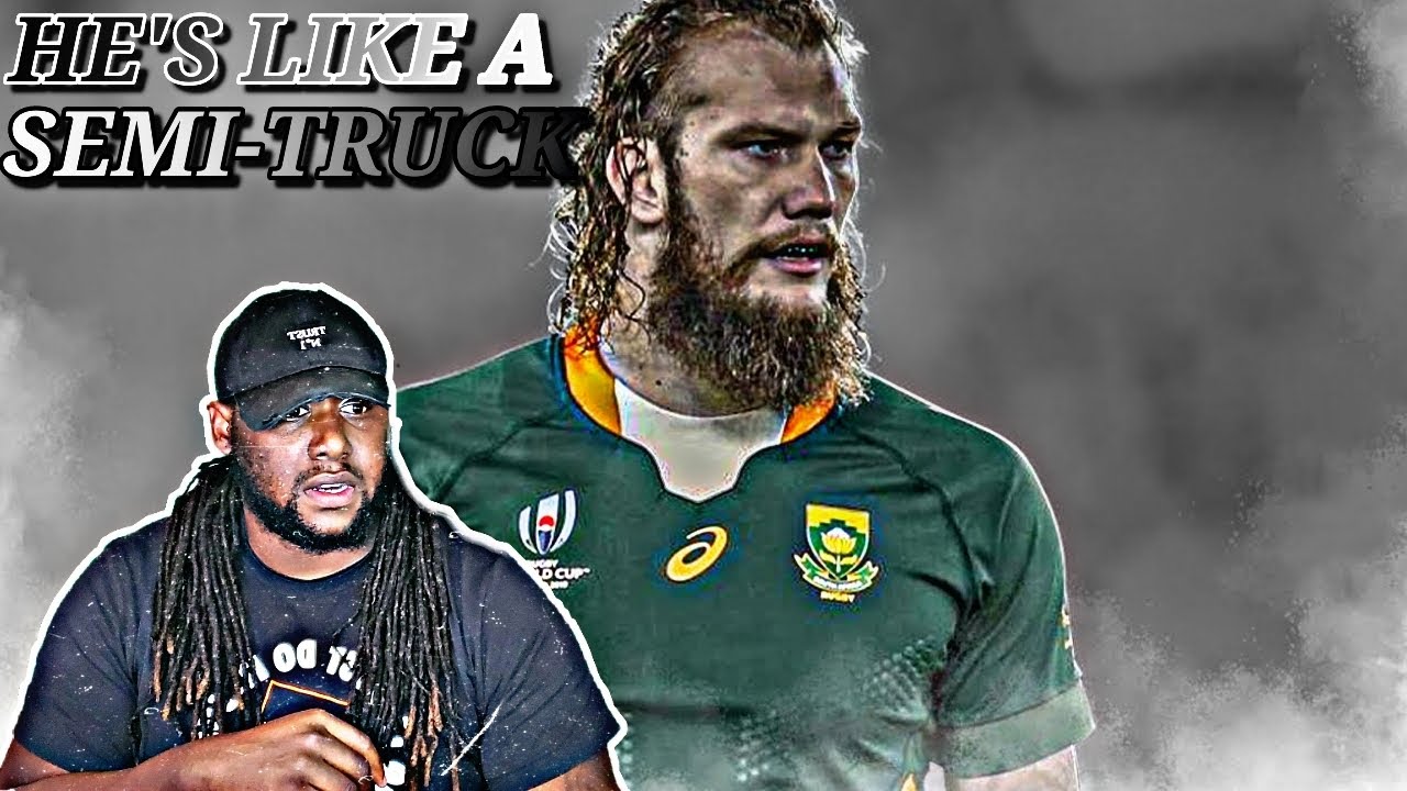 Football player react to This GIANT VIKING Is An AGGRESSIVE BEAST RG Snyman - Springbok Rugby Player