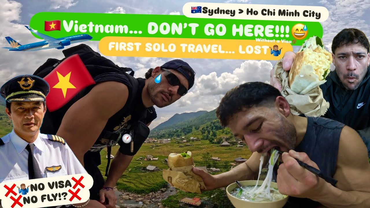 🇻🇳Solo Travel Vietnam... NO VISA!?😅 Sydney→Ho Chi Minh City - Street Food… Safe to Eat!?✨Day 1 P1✨