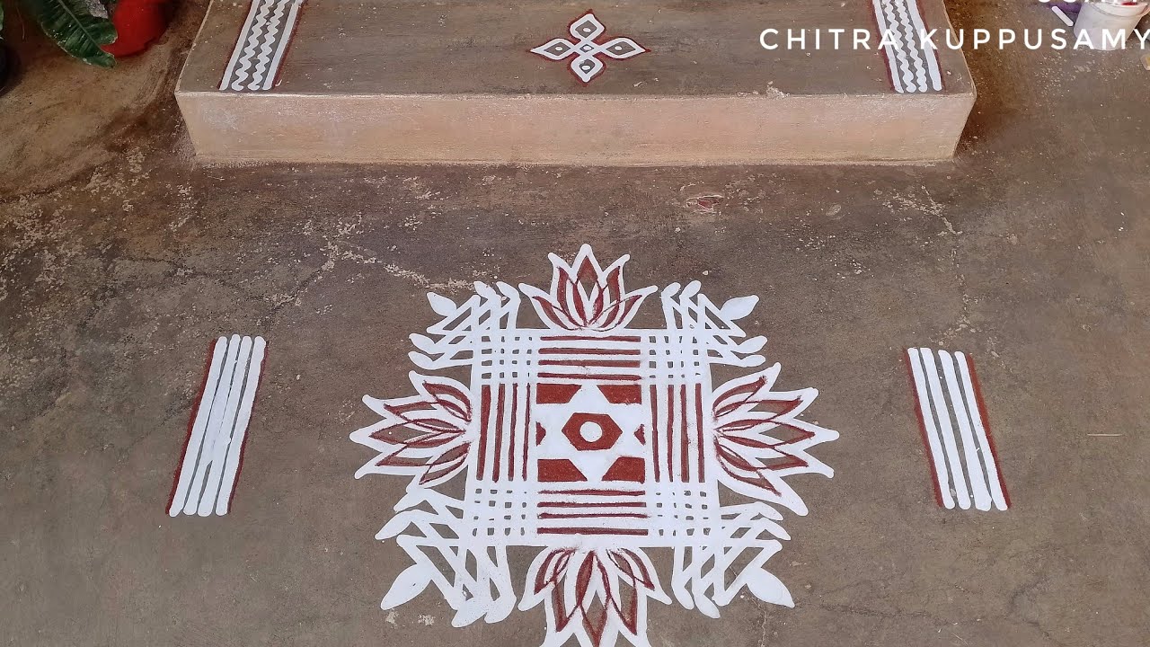 Easy Maa Kolam designs for beginners | Small Padi Kolam designs | Apartment Kolam