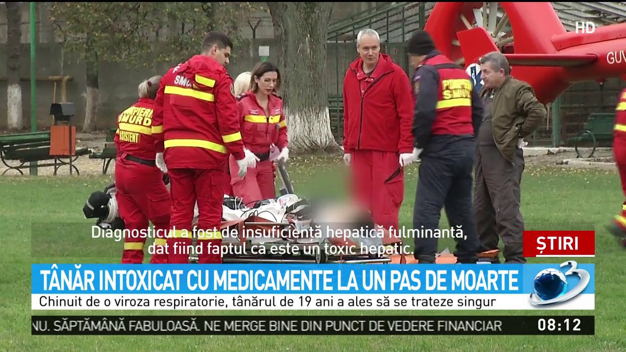 Tânăr intoxicat cu medicamente la un pas de moarte