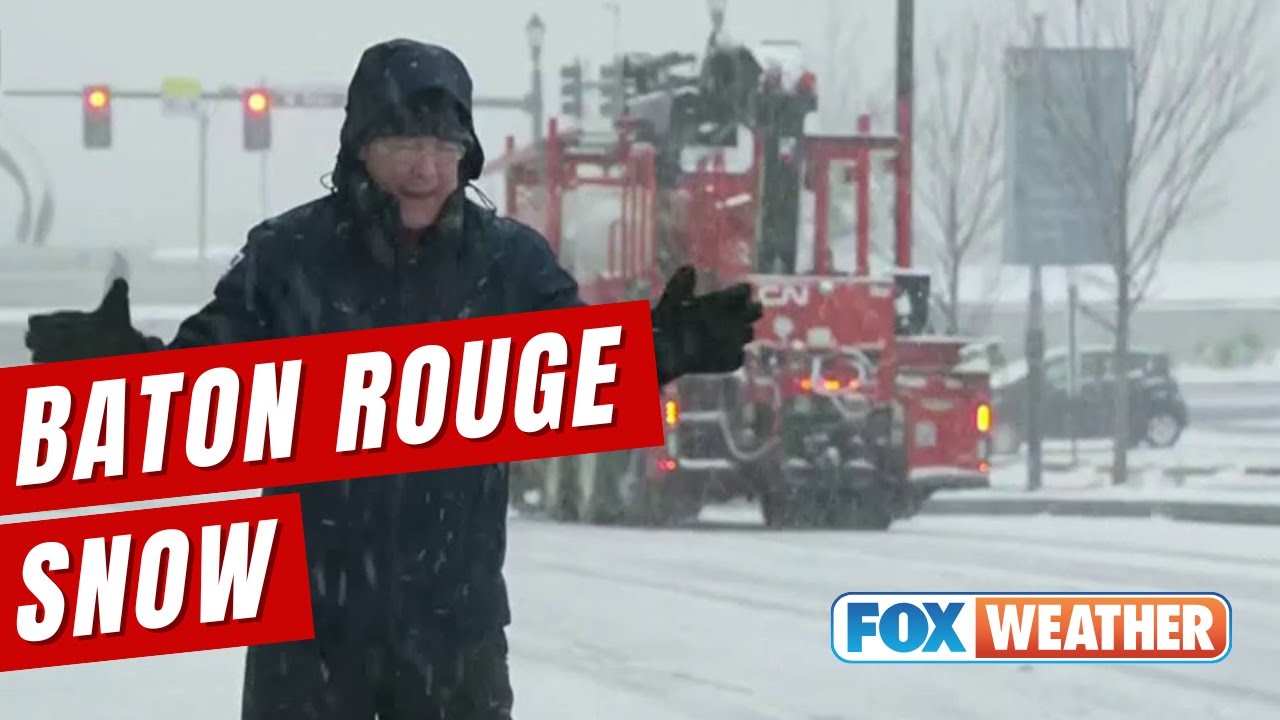 Southern Louisiana Battered By Snow For First Time In Decades