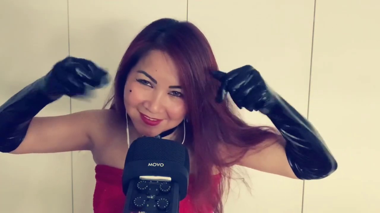 ASMR Leather, Latex & Rattan Gloves