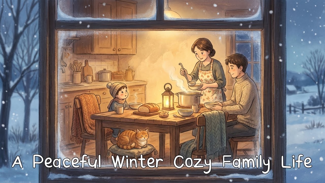 A Peaceful Winter at Our Countryside Home ❄️ | Warm Soup, Snowfall & Cozy Family Life
