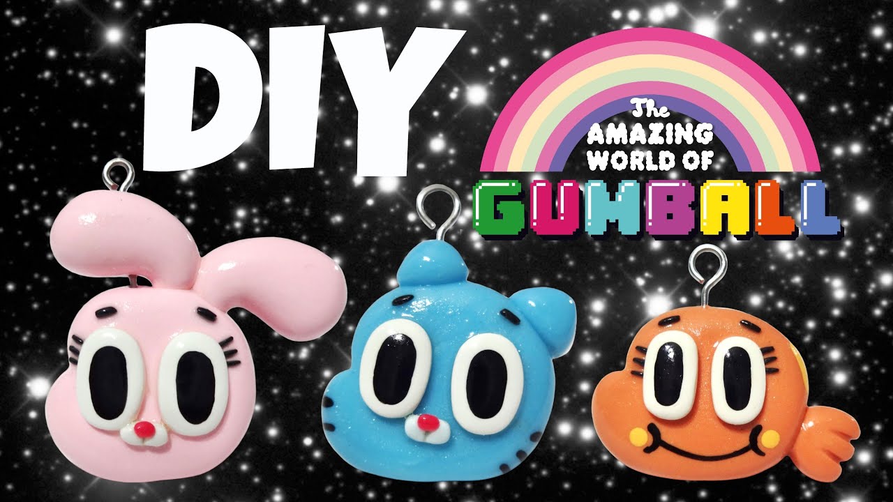 DIY Amazing World Of Gumball | EASY Polymer Clay or Cold Porcelain Charms |