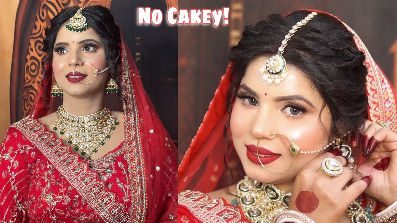 Winter Bridal Makeup: No Cakey, Just Glowy! ✨ Step-by-Step Tutorial 