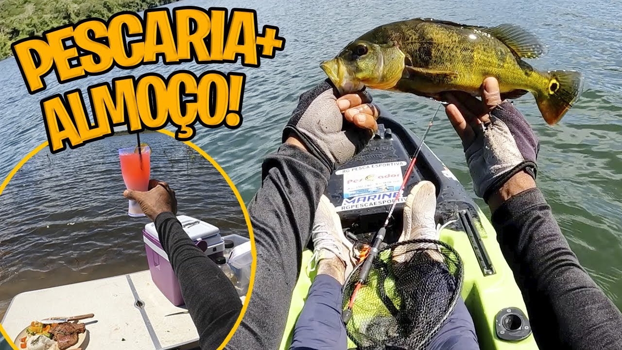 🎣 PESCARIA NO LAGO DE QUEIMADOS + ALMOÇO NA BEIRA DO LAGO! | RG Pesca Esportiva Ultra Light 🔥