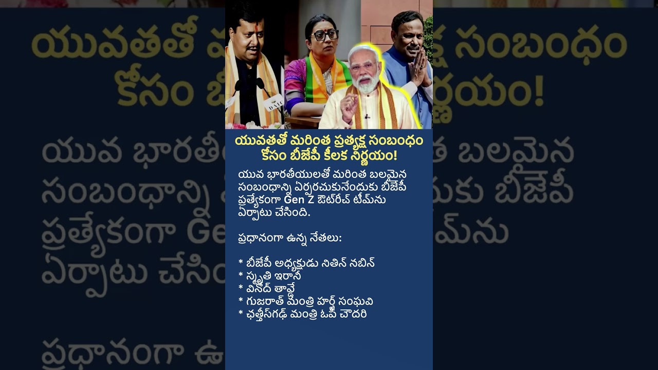 BJP&rsquo;s Big Gen Z Move: New Team to Connect with Young Indians!