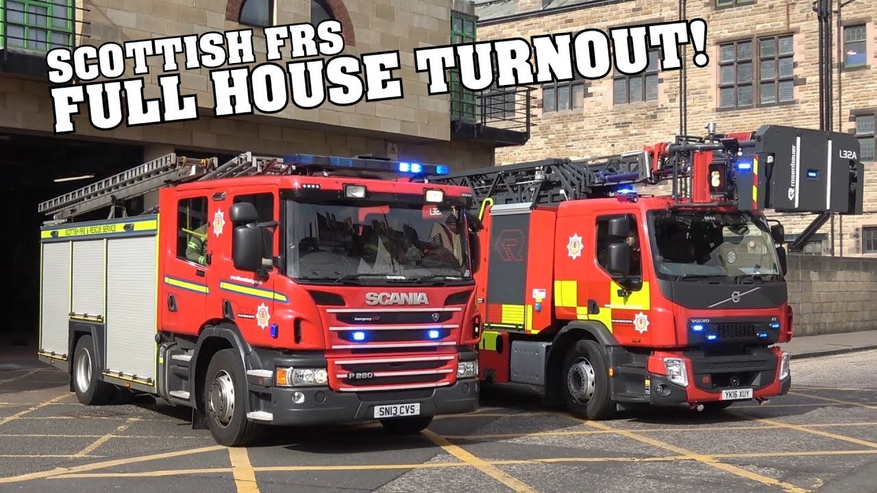 *EDINBURGH* [FULL HOUSE RESPONSE] - Tollcross Fire Station | 2x Rescue Pump & Turntable Ladder!