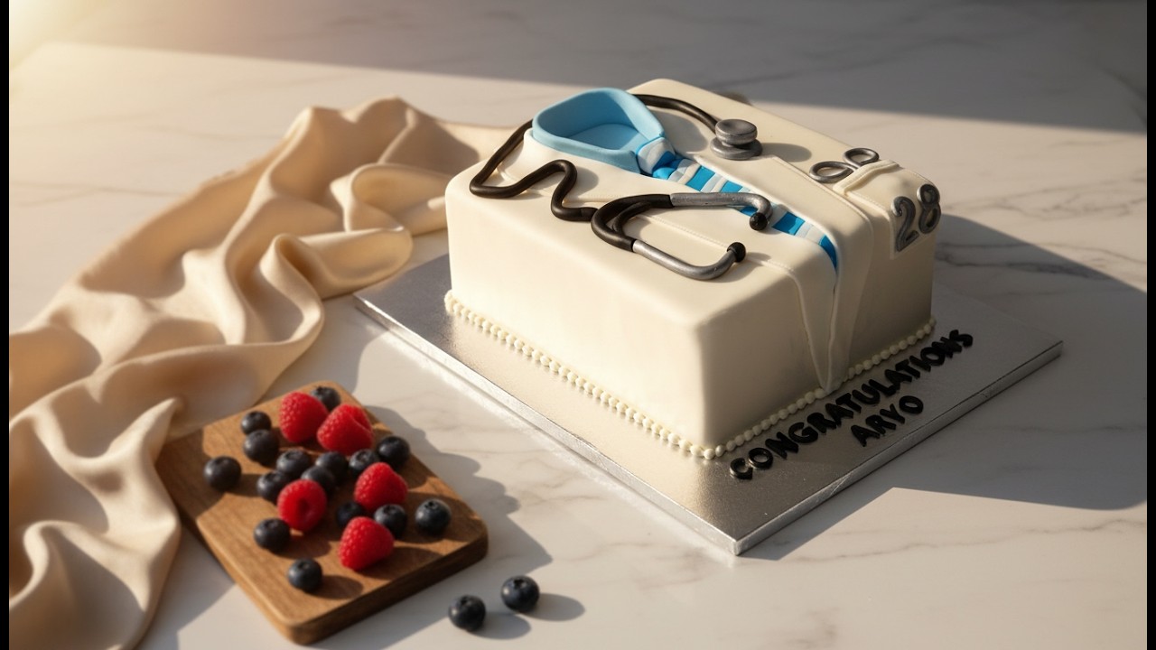 How to Make a Doctors Lab Coat Cake. Como Hacer un Pastel de Doctor. Doctors Scrub Cake.
